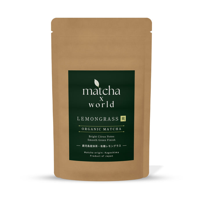 LEMONGRASS 爽 — Certified Organic Japanese Matcha with Pure Organic Lemongrass, No Flavouring, No Sugar, 30 g (15 Servings)