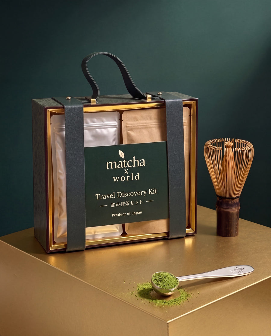 Travel Wellness Kit — RIN 凛 First Harvest Ceremonial Matcha + LEMONGRASS 爽 Certified Organic Matcha, [__ g] Each, Japanese Matcha Gift Set